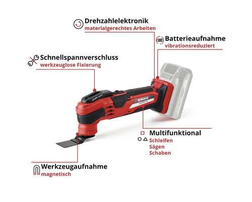 Einhell Power X-Change Varrito accu multitool, zonder accu en lader