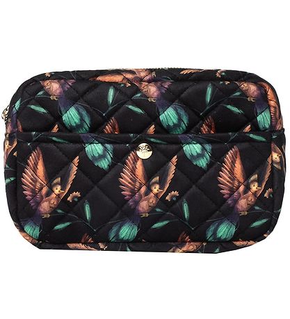 Fan Palm Kulturbeutel - Medium+ - gesteppt Velours - Black Kolib