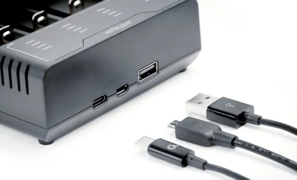 EnerGenie - USB-batterioplader - (for 4xAA/AAA) - 2 A - sort