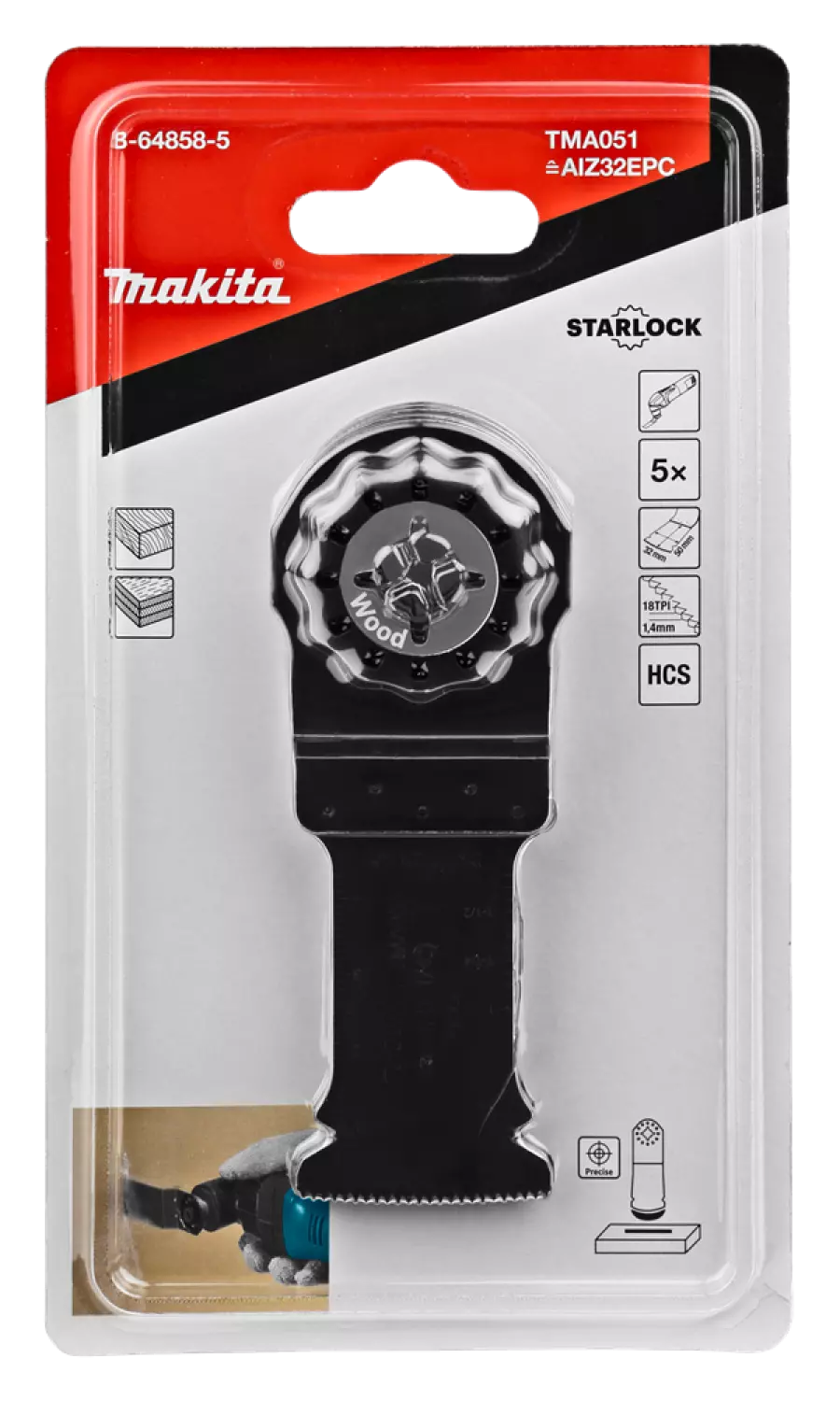 Makita B-64858-5 / TMA051 Invalzaagblad - 32x50mm (5st.)