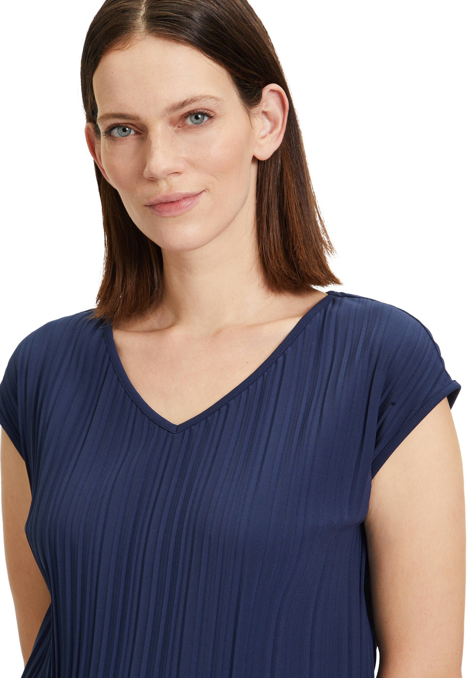 Betty & Co| Damen Rundhals-Shirt mit Plissee