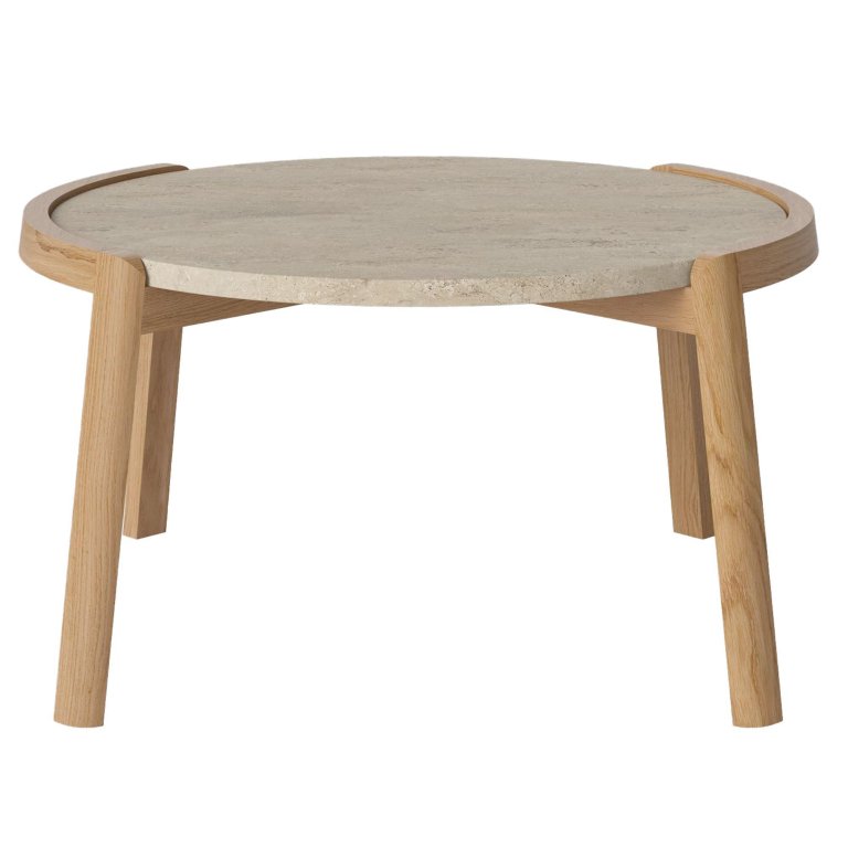 Bolia Mix salontafel Ø65 zand Travertine