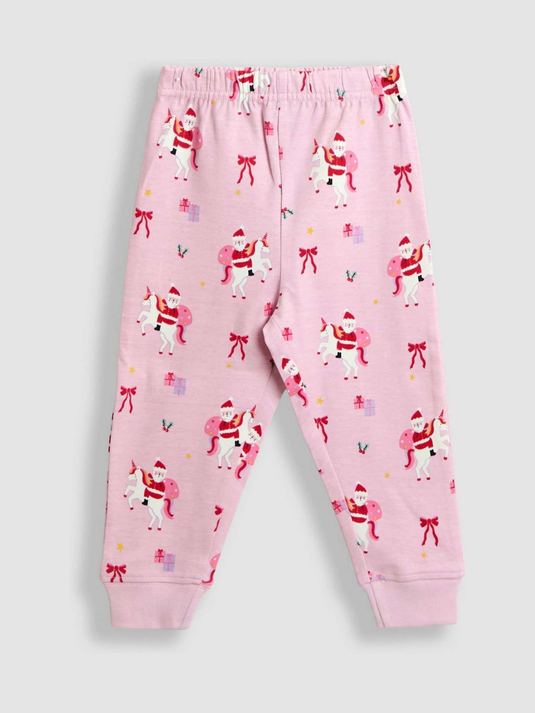 Roze met kersteenhoorn - JoJo Maman Bébé Print Glow In The Dark Jersey Pyjamas