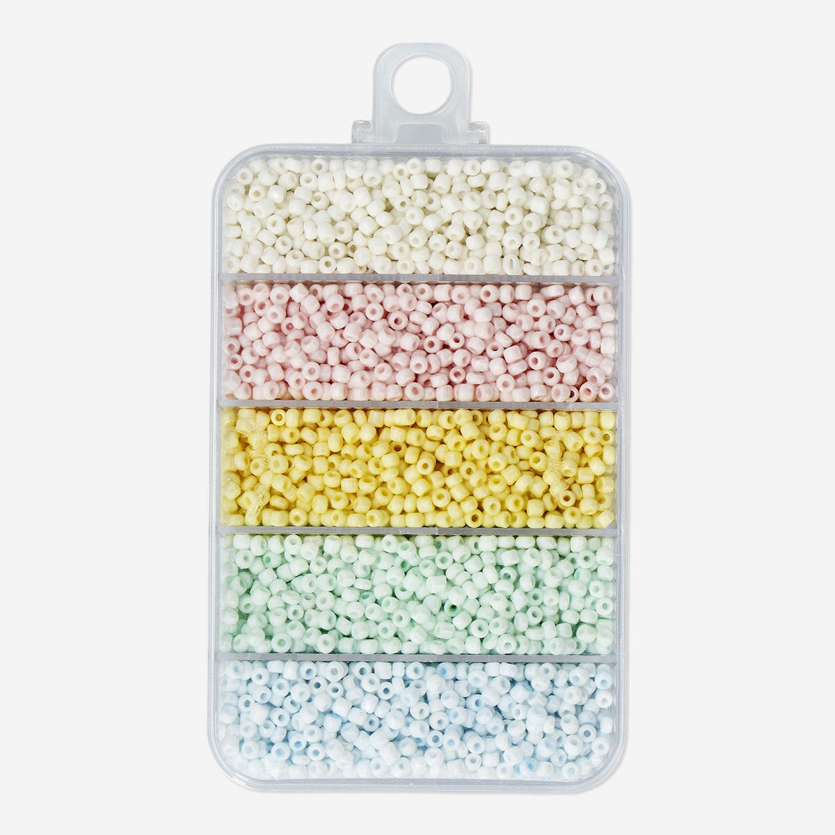 Pastelfarvede glasperler