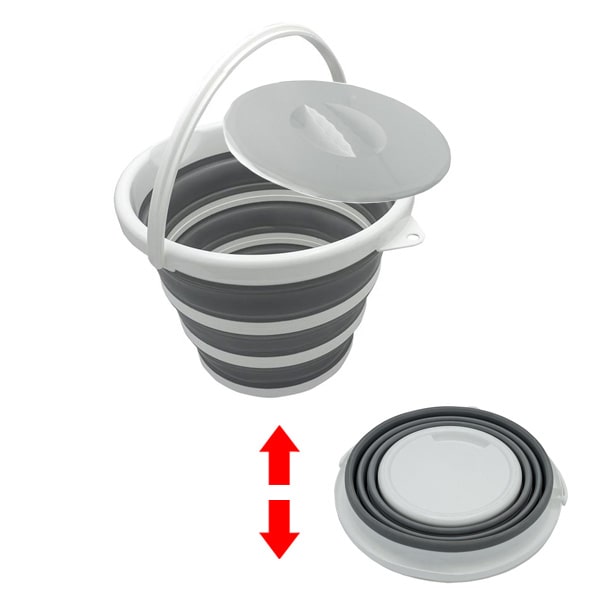 Seau pliable avec couvercle 10 L HABA