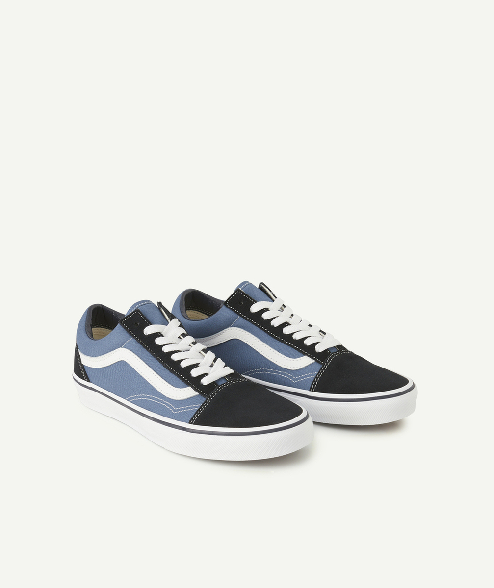 VANSbaskets basses ado bleu et noir old skool