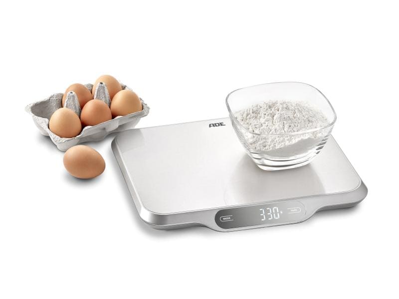 ADE Küchenwaage Ladina Silber Küchenwaage mit grosser Wiegefläche