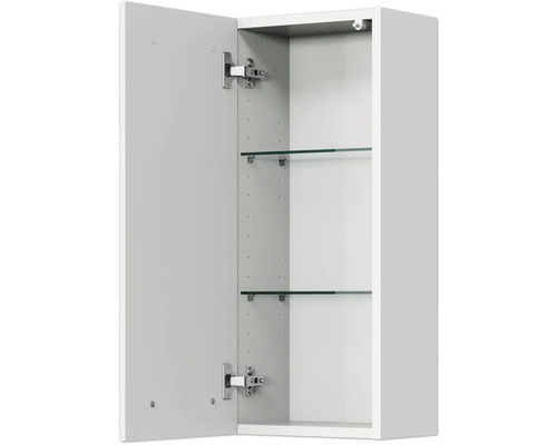 Pelipal Kumba badkamermeubelset (B x H x D 107 x 200 x 50 cm), glanzend witte fronten, 5-delige set inclusief witte mineraalstenen wastafel, badmeubel en wandkast (99.770125094)