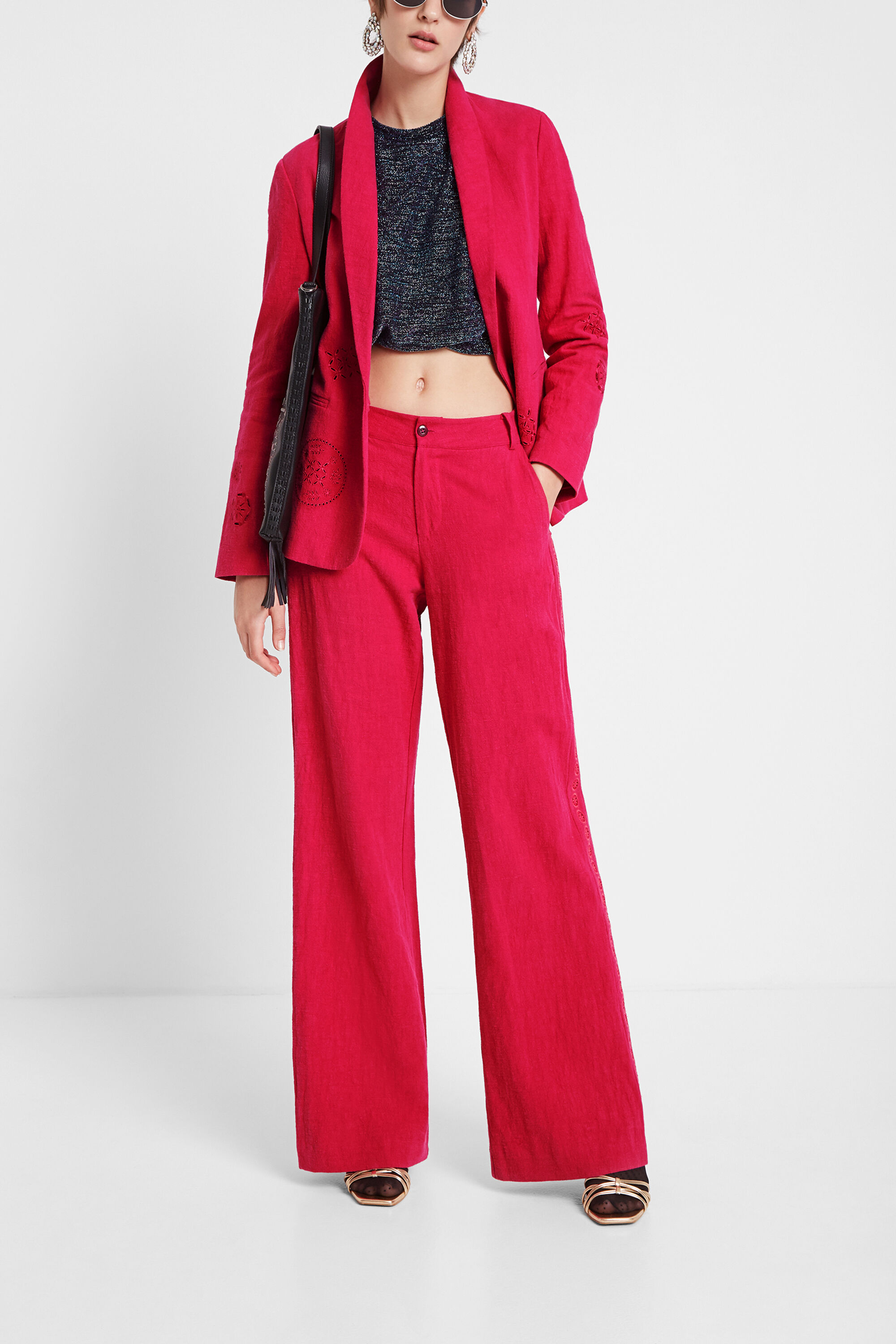 Blazer fuchsia ajouré
