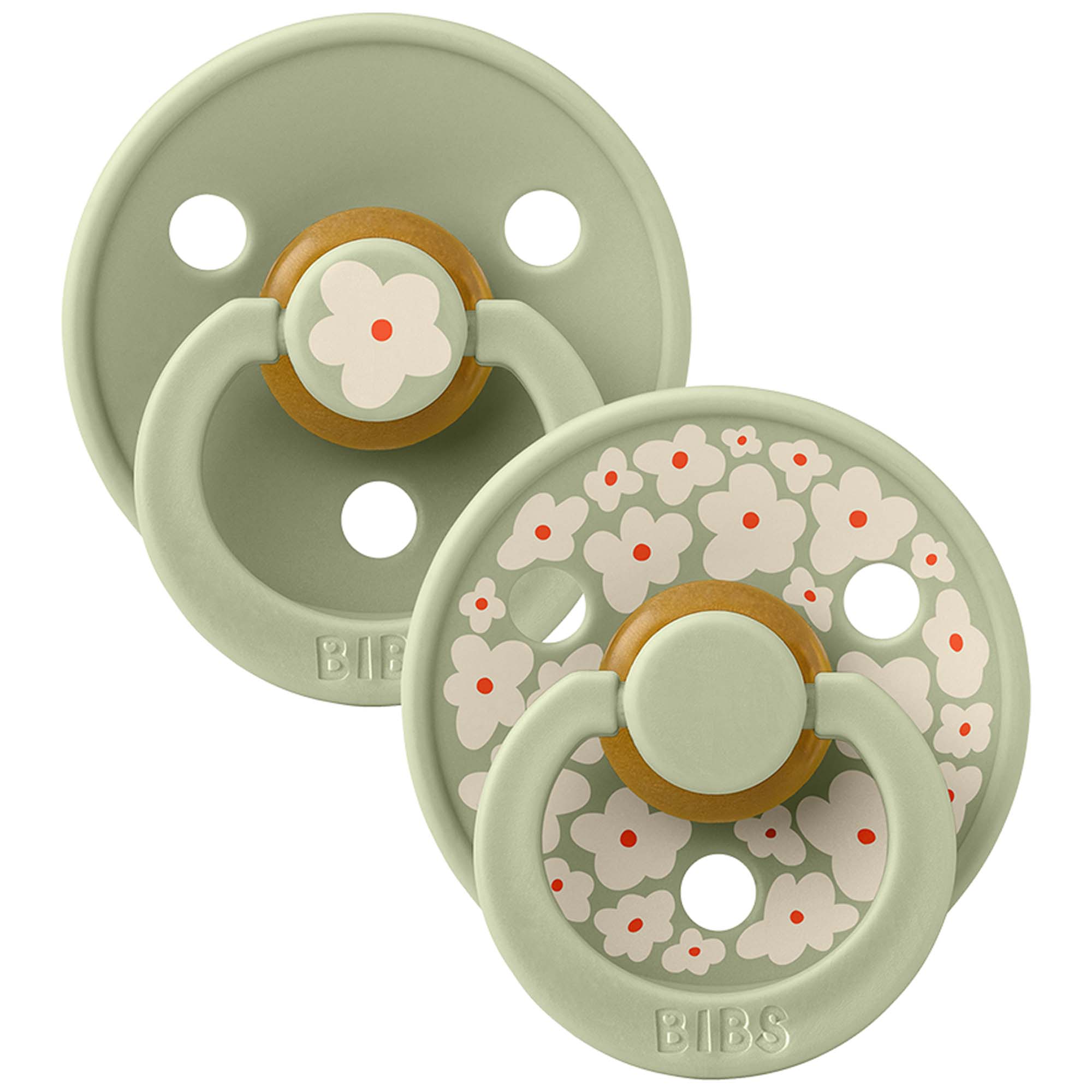 Bibs fopspeen Studio Round size 2 - 2 stuks groen