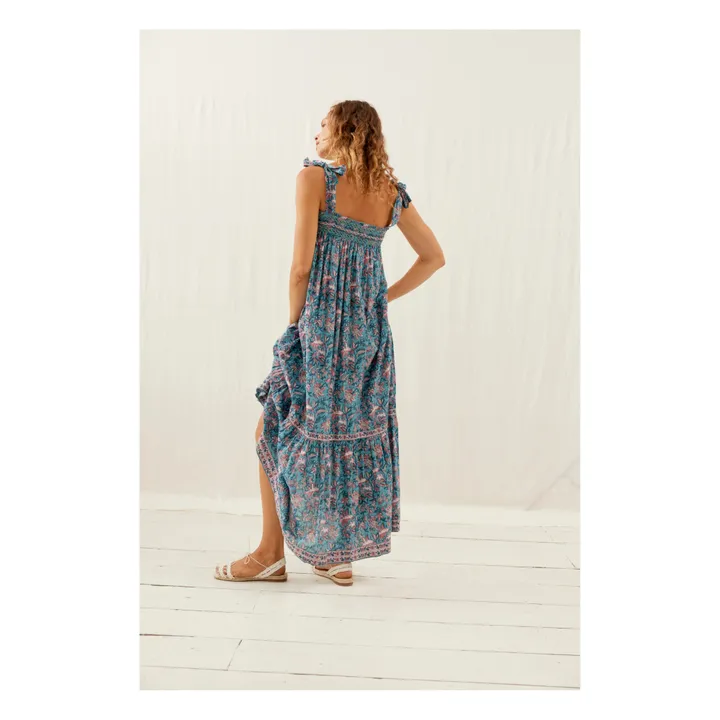 Louise Misha Robe Marcelette - Collection Femme | Bleu canard