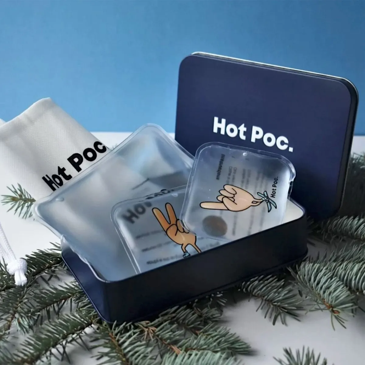 Hot Poc Boîtier (2 réguliers et 1 XL) – Chauffe-mains réutilisables Hot Poc