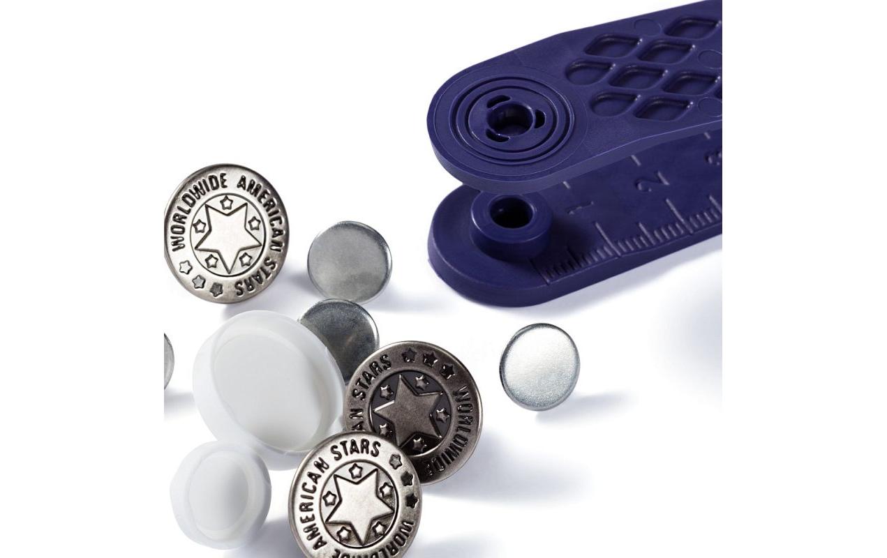 Knöpfe American Star 17 mm, 8 StückNähfreie Jeansknöpfe