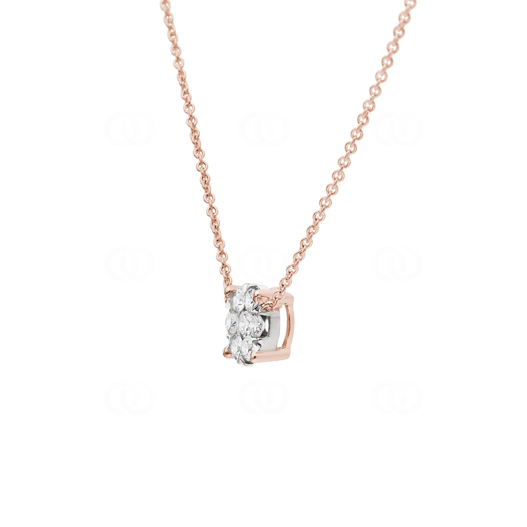 Collier 750/18 K Roségold mit Diamanten 0.50ct H/Si