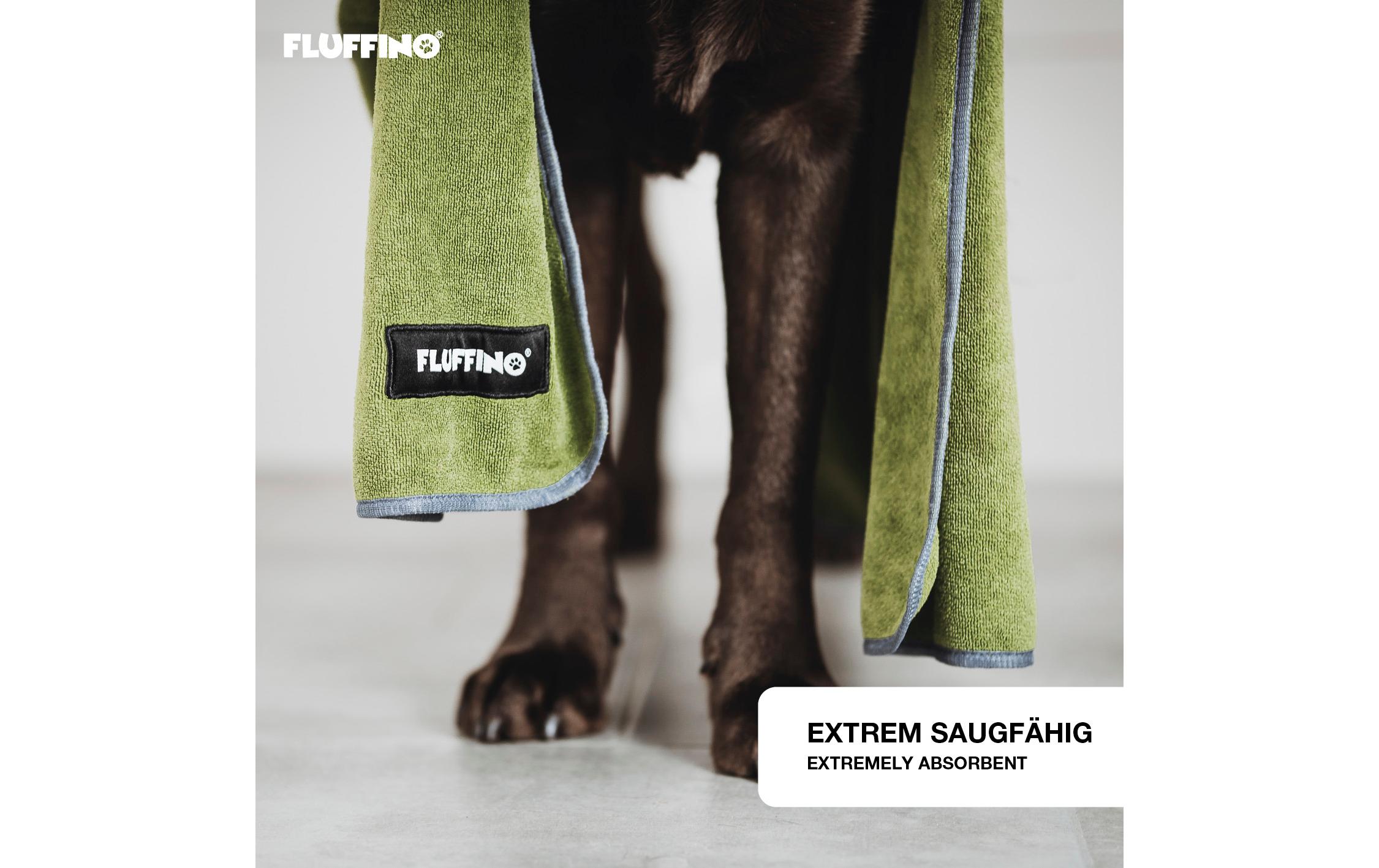 Hundehandtuch-Set, Grün / Blau, MMikrofasergewebe-Handtuch