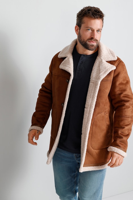 Boston Park Jacke, Lederoptik, Teddyfutter, bis 74
