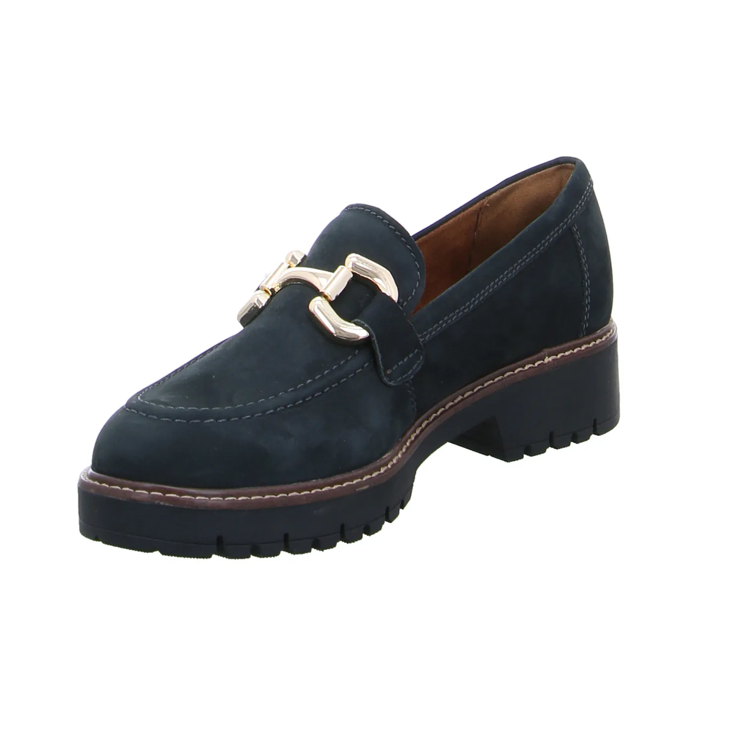 TAMARIS Slipper Navy Leder