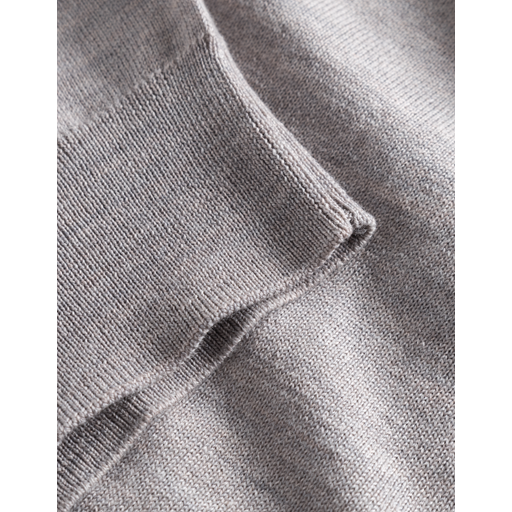 Les Deux Greyson Half-Zip Merino Striktrøje, Concrete Melange, XL