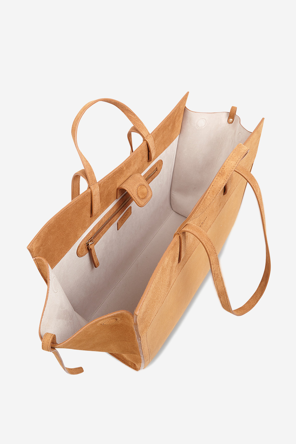 Shopping suede shoulder bag