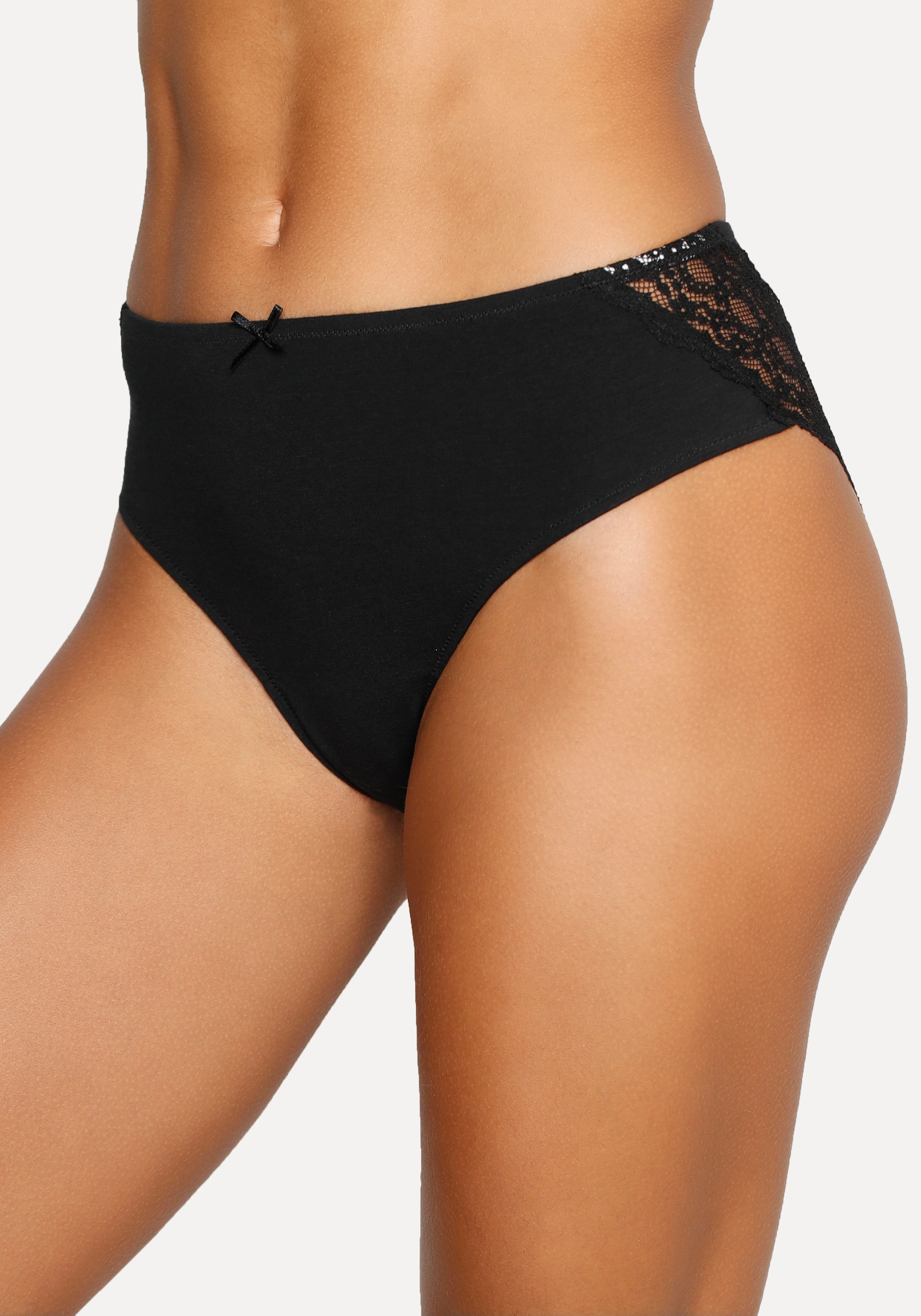 Vivance Jazz-Pants Slips , aus elastischer Baumwolle mit floraler Spitze