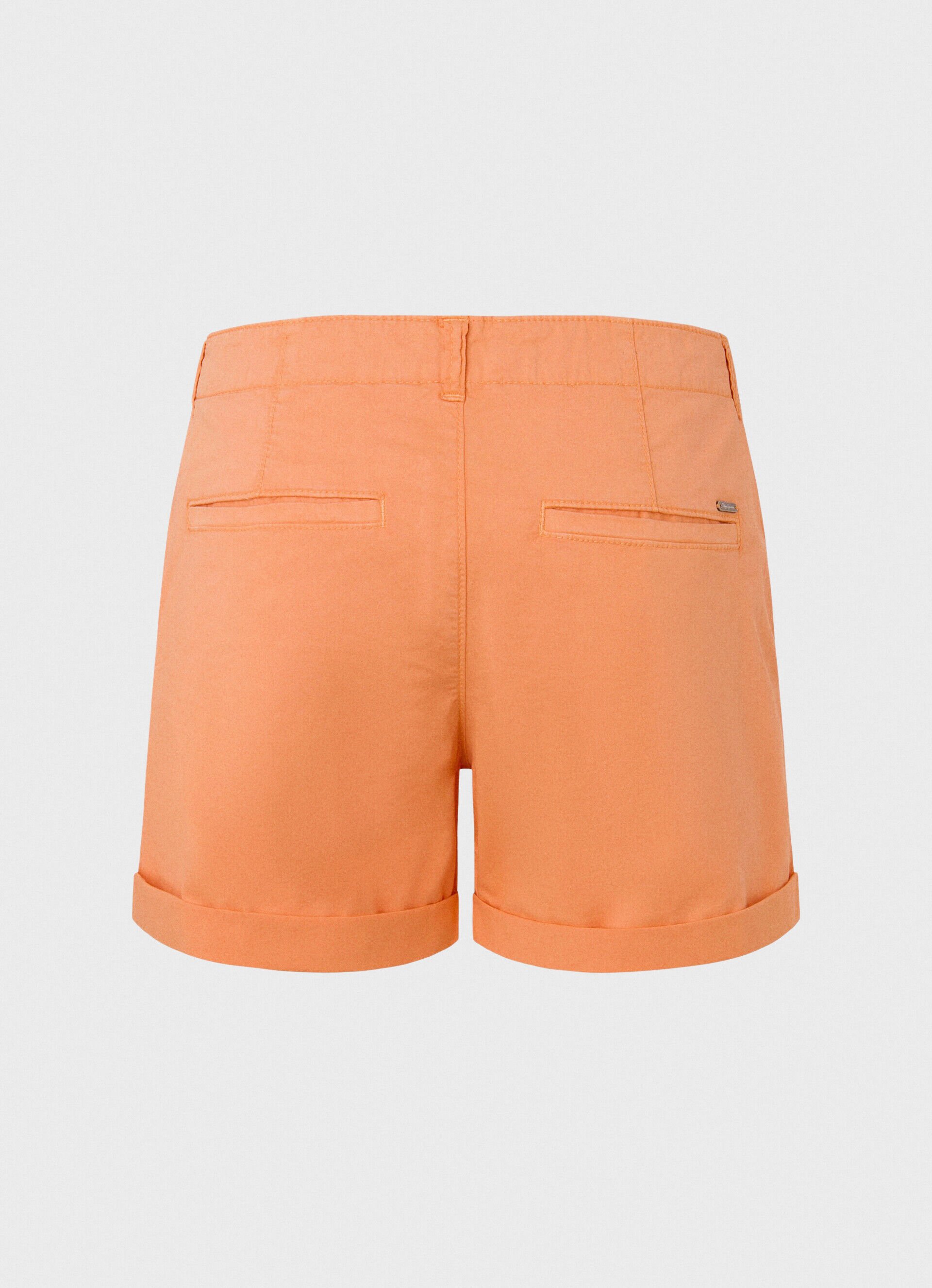 Shorts chino de corte regular - pêssego e laranja
