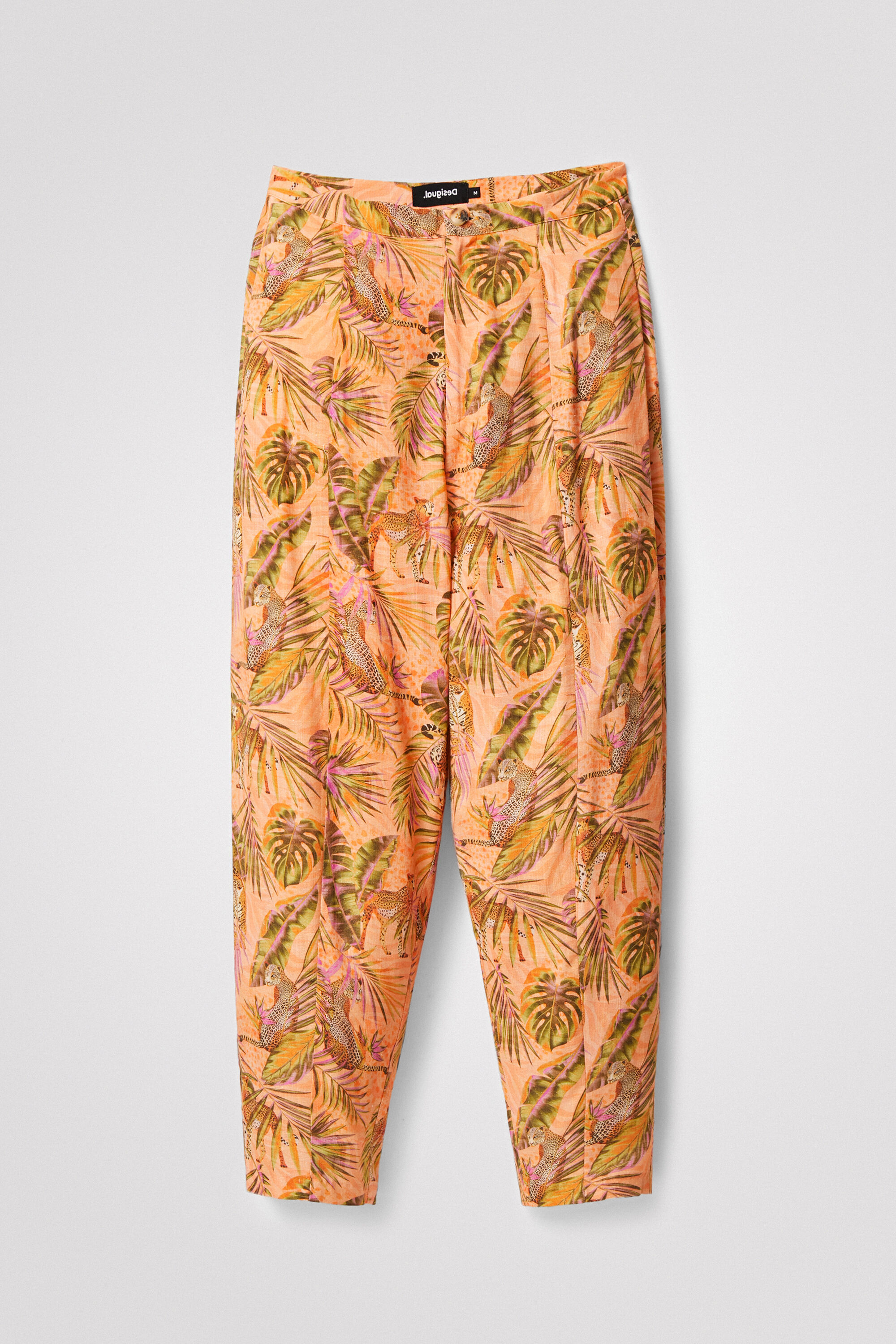 Pantalon lin mangue tropical
