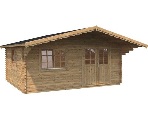 Palmako Sally tuinhuis, 19,1 m², inclusief vloer en overkapping, 577 x 560 cm, gegrond bruin
