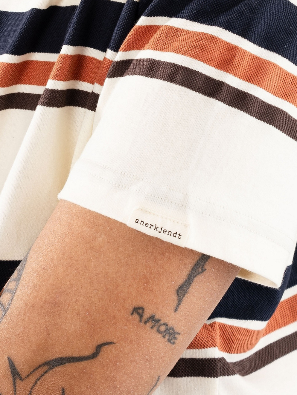 Anerkjendt Akkikki Mix Stripe T-Shirt tofu