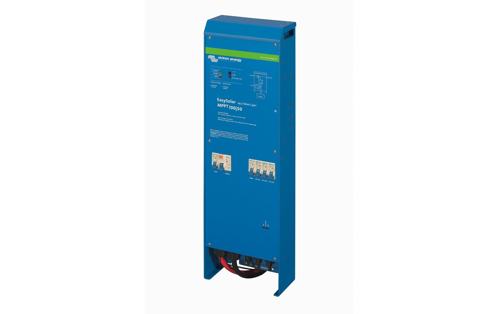 EasySolar Komplettlösung 24 V 1600 VA 50 A<br>MPPT Solar-Laderegler, Wechselrichter-/Ladegerät und Wechseltromverteiler in einem