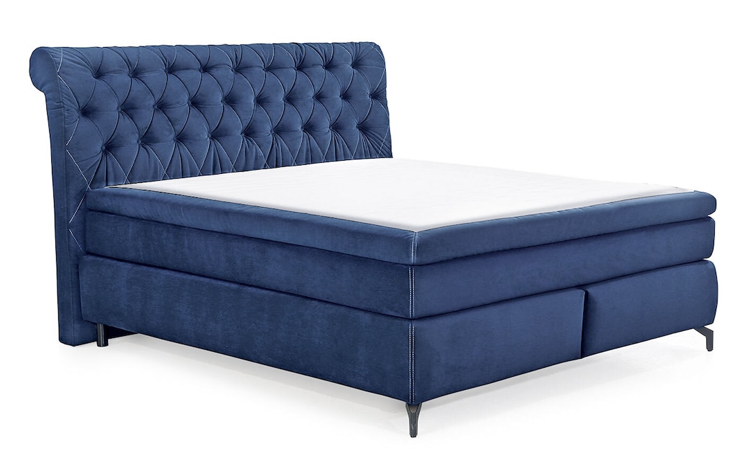 Boxspringbett Scarlett Mix Stoffbezug Schwarz 180 x 200 cm