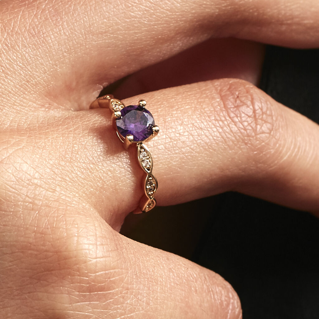 Bague Kurt Plaqué Or Jaune Oxyde De Zirconium