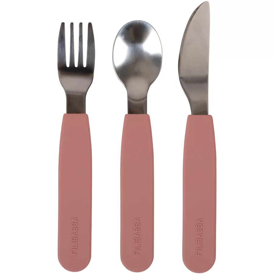 Filibabba Besteckset Silikon Rose