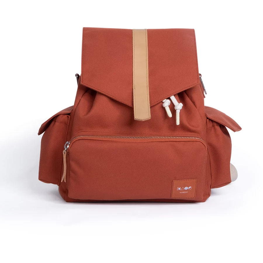 KAOS Wickelrucksack Ransel terracotta  natur