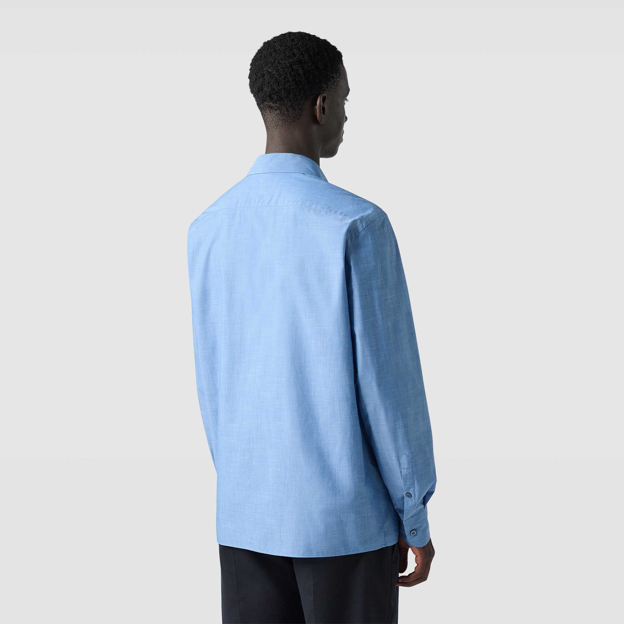 Chemise Militaire En Chambray De Coton