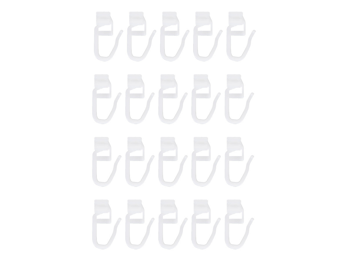 Obelink gordijnrunners met haakje (20x stuks) - white