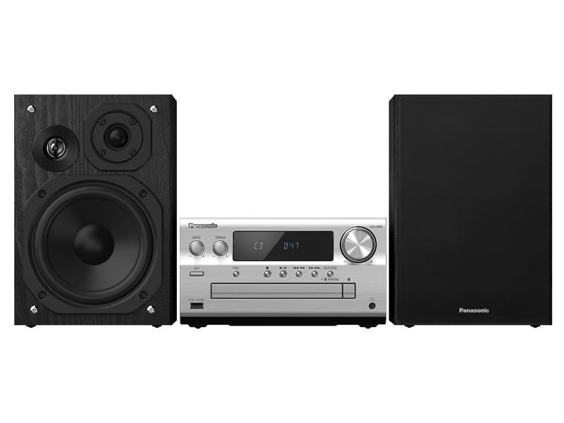 Panasonic Micro-HiFi Anlage SC-PMX802E Schwarz/Silber Premium Micro HiFi System mit DAB : Brillanter Klang mit vielen Extras