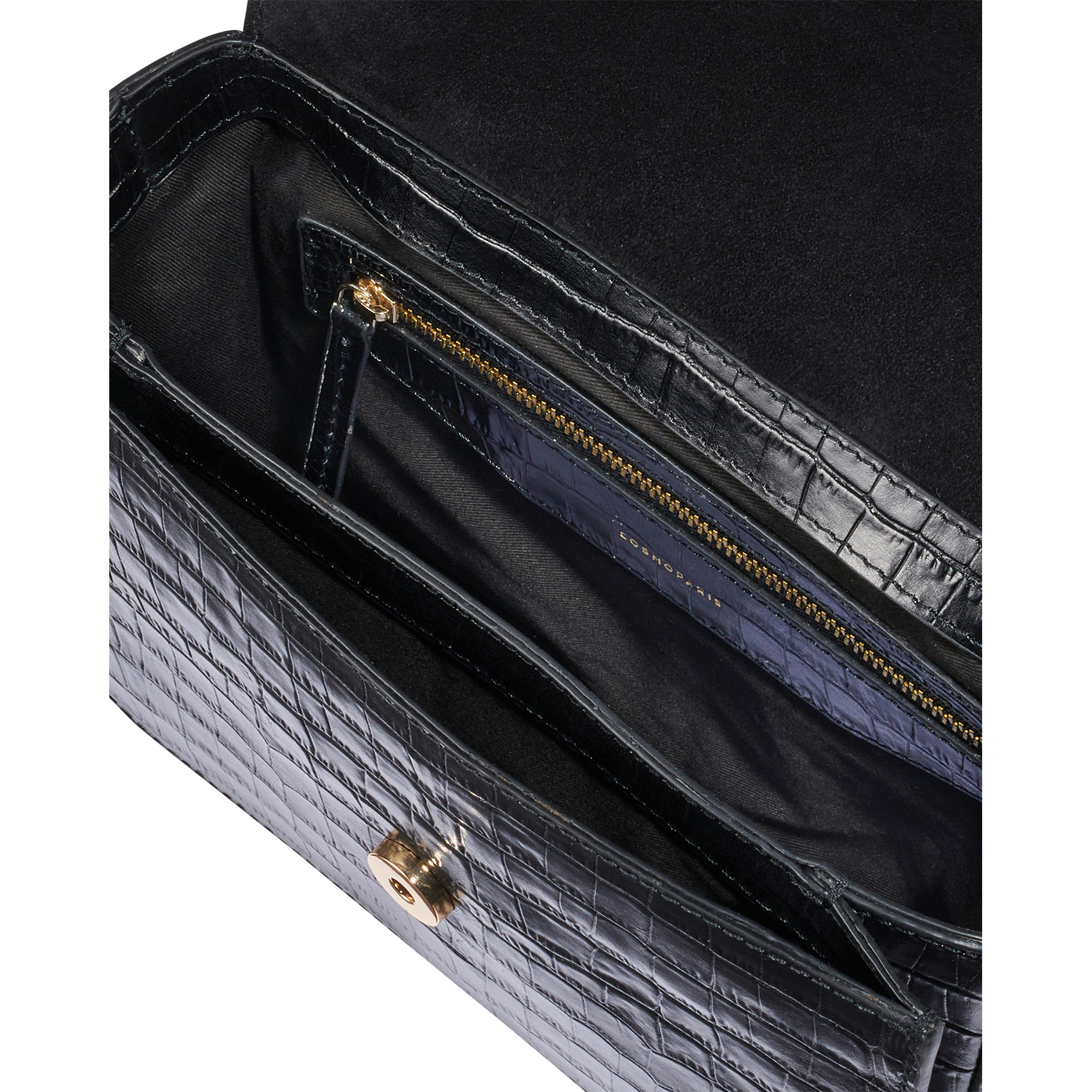 AUDE - Sac bandoulière en cuir| Noir