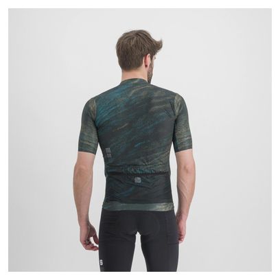 Maillot Manches Courtes Sportful Cliff Supergiara Bleu/Vert