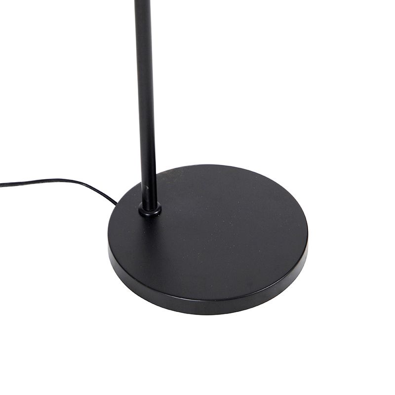 Industriële vloerlamp zwart - Drum Mesh