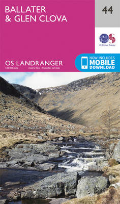 Ballater, Glen Clova - OS Landranger Map 044 (Sheet map, folded)