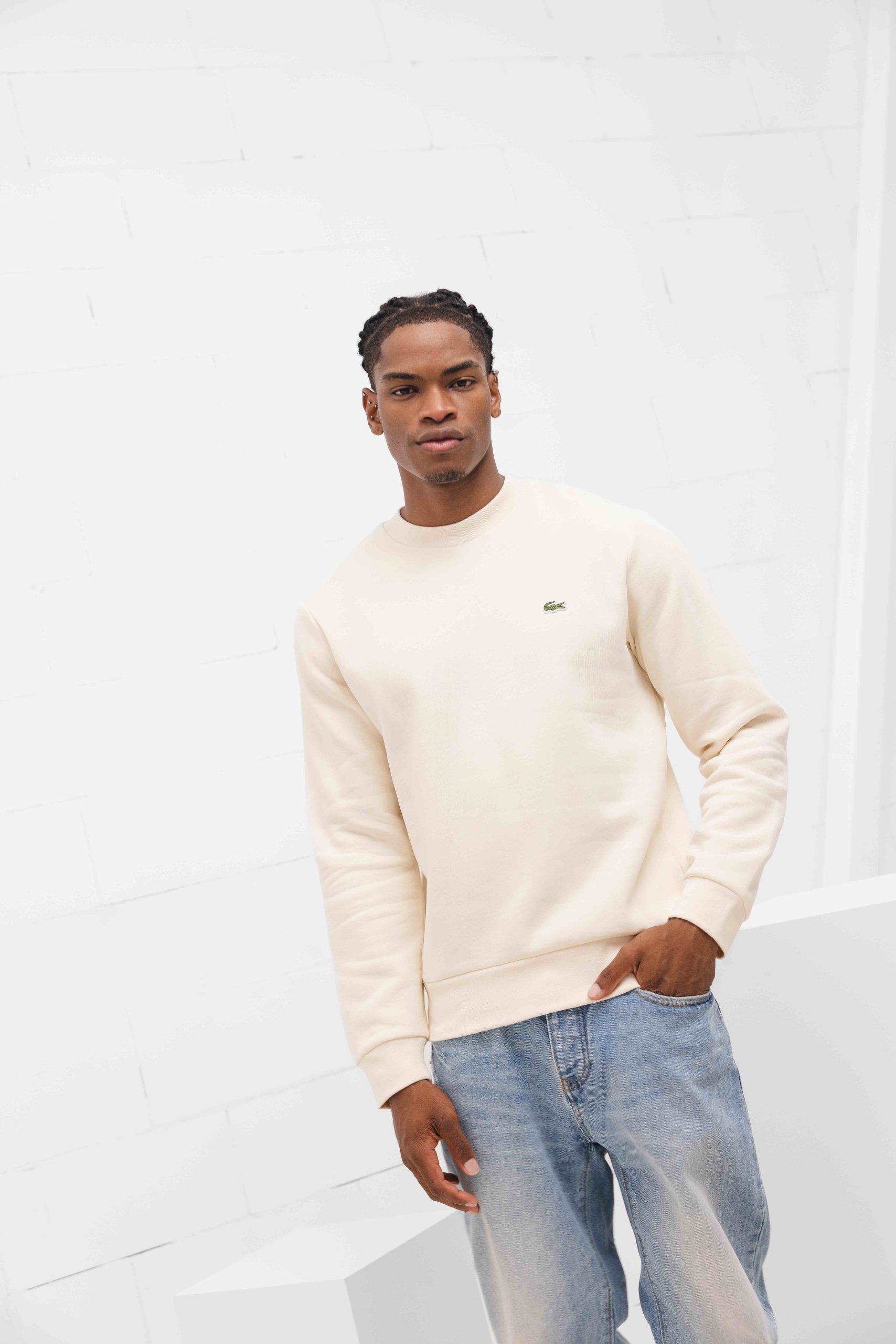 Lacoste Basic Sweater Heren Gebroken Wit