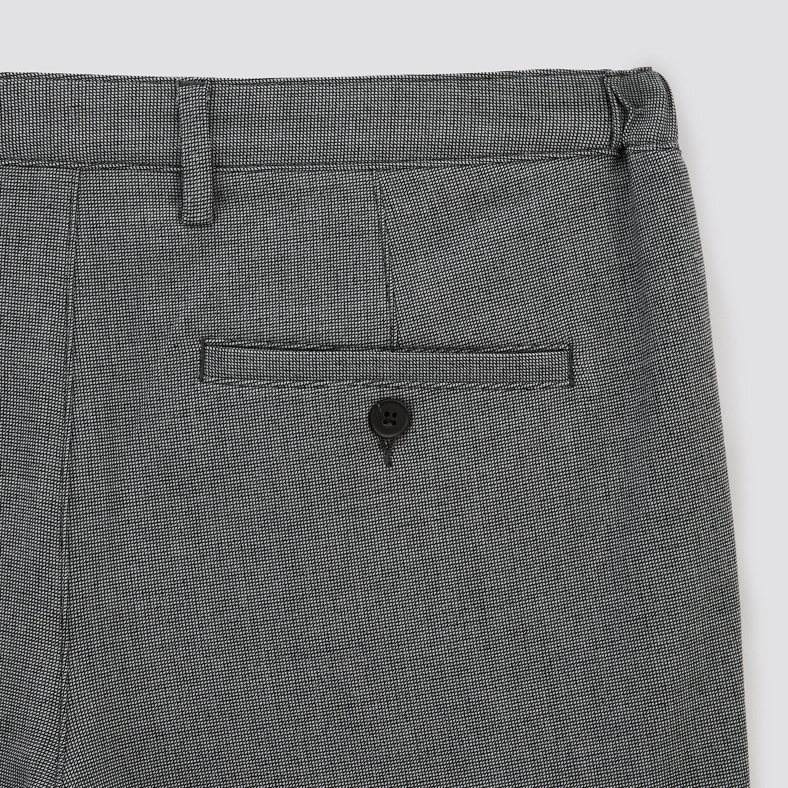 Pantalon chino slim elastiqué reliefé Gris clair