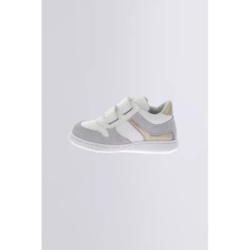 Kickmotion Blanc argent or BASKETS BASSES Synthétique Fille
