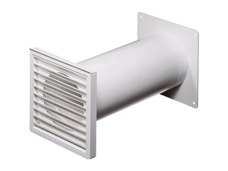 Wallair N37824 Rundrørs-ventilationssystem 100 Plastic (Ø x L) 10 cm x 48 cm Hvid