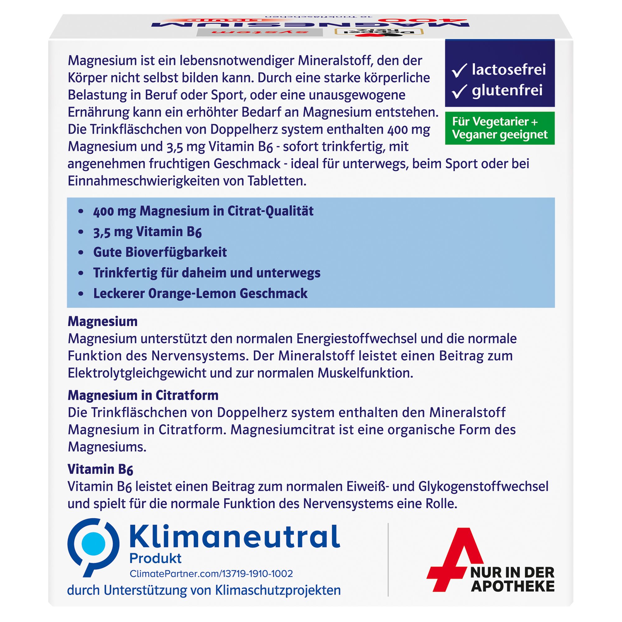 Doppelherz® system Magnesium 400 Liquid