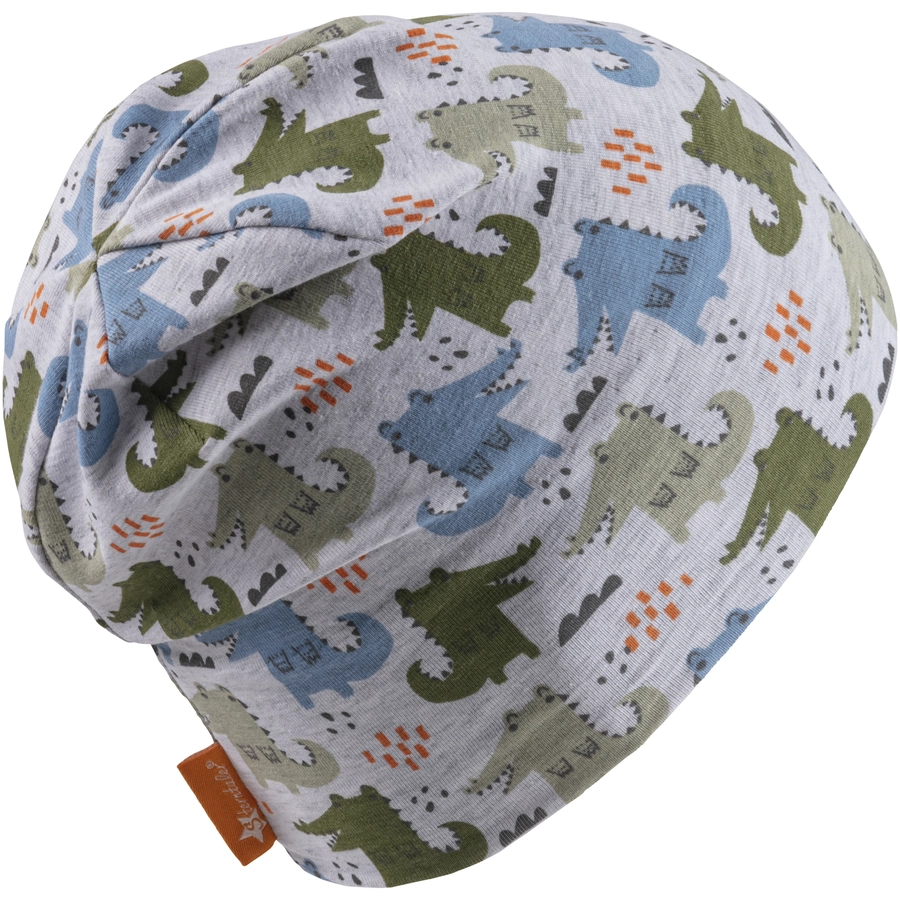 Sterntaler Slouch-Beanie Krokodile silber