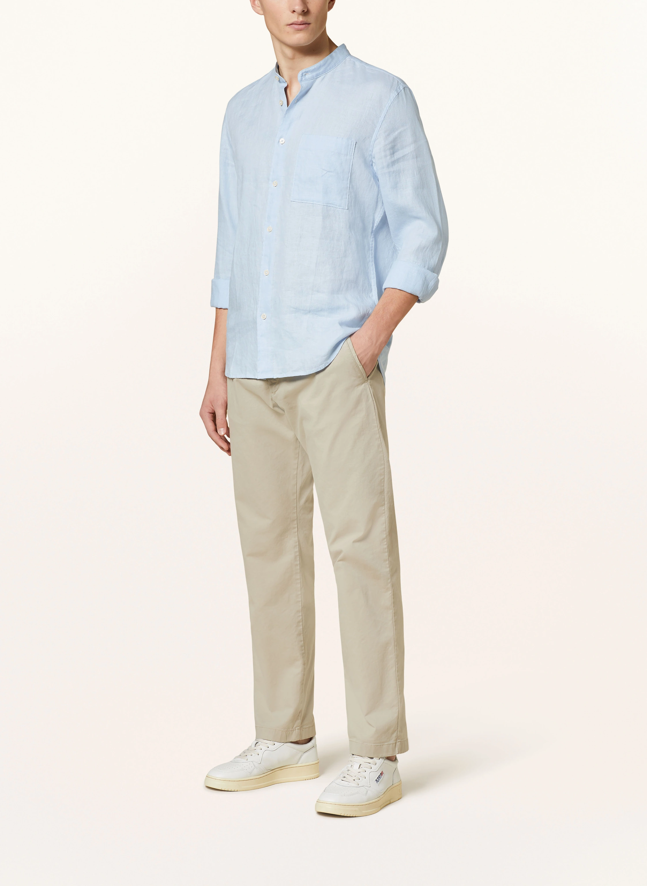 Marc O'Polo Leinenhemd Regular Fit mit Stehkragen