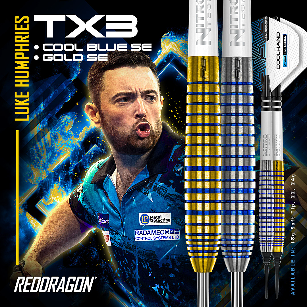 Red Dragon - Luke Humphries TX3 Cool Blue SE - Steeldart