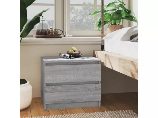 Table de chevet Sonoma gris 50x39x43,5 cm Bois d'ingénierie