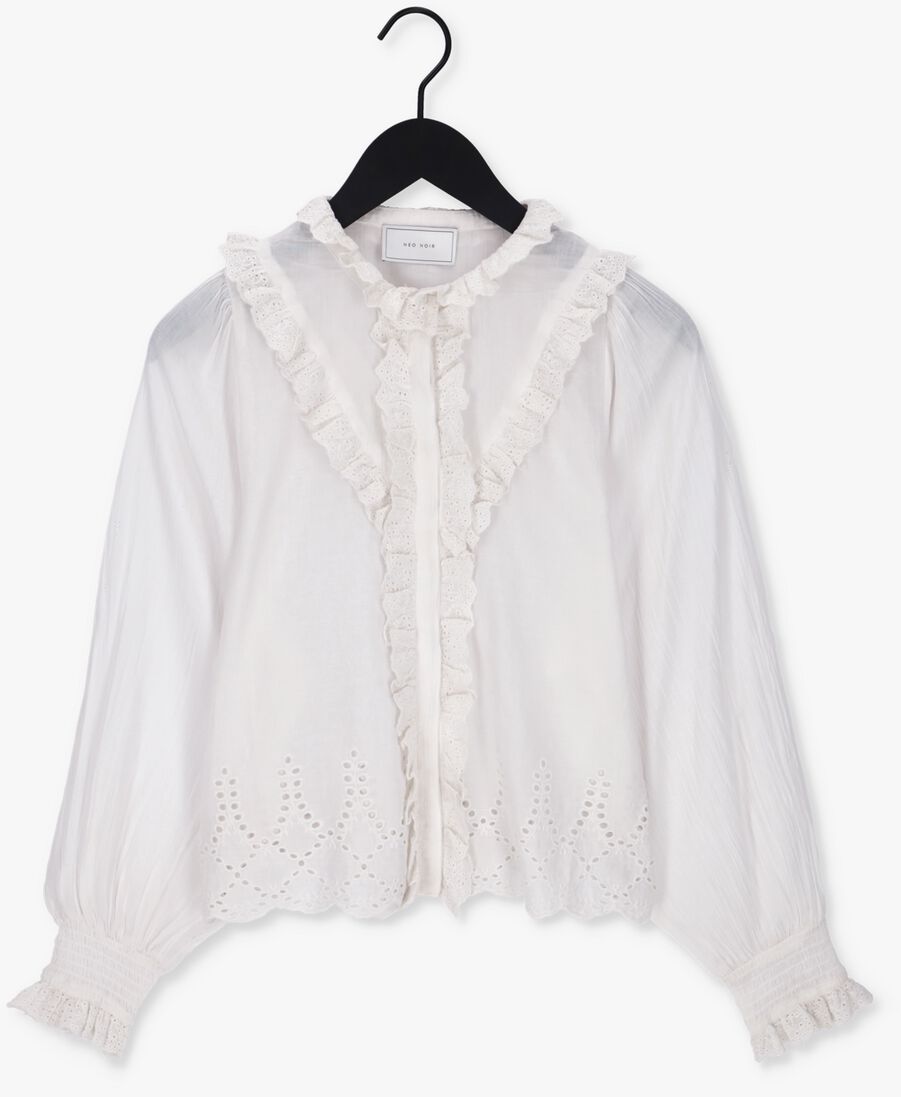 NEO NOIR witte neo noir blouse nusan embroidery blouse